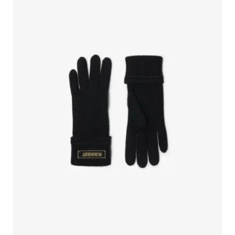 Logo Patch Wool Blend Gloves