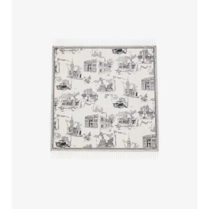 London Landmarks Cashmere Wool Blanket