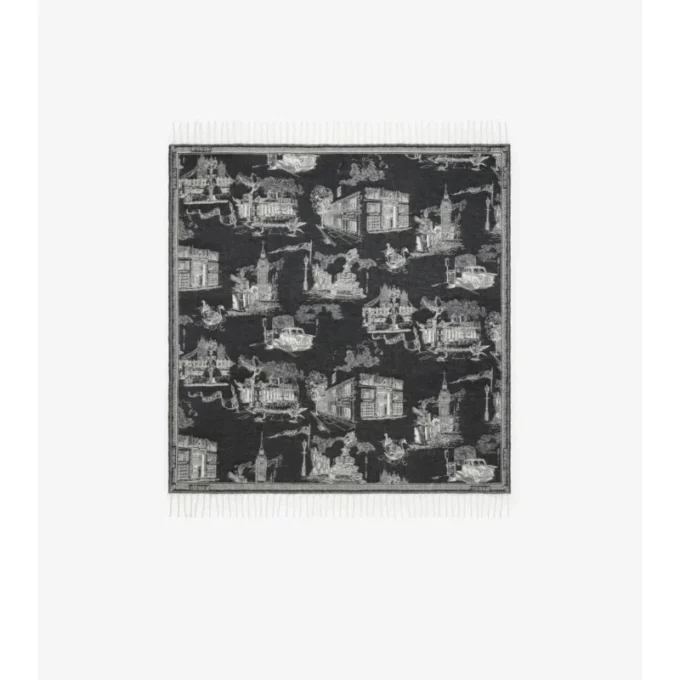 London Landmarks Cashmere Wool Blanket