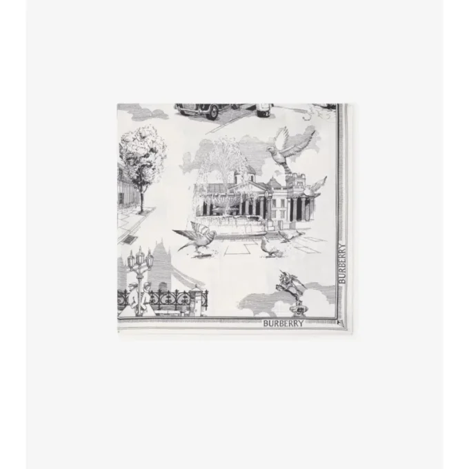 London Landmarks Silk Scarf