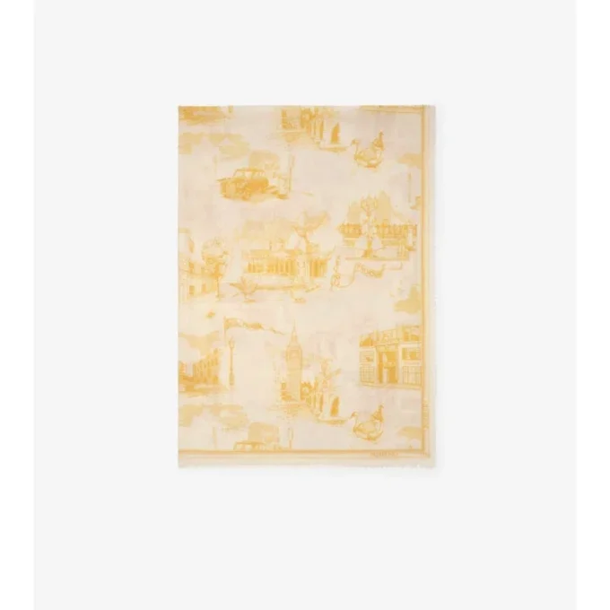 London Landmarks Wool Silk Scarf