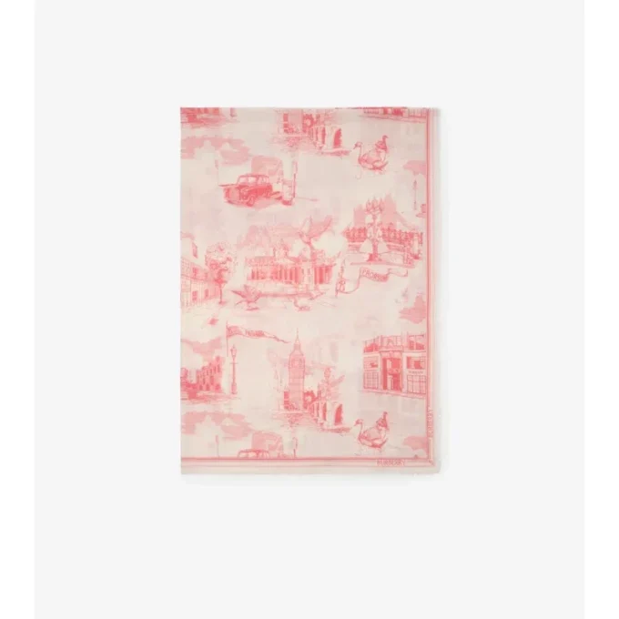 London Landmarks Wool Silk Scarf