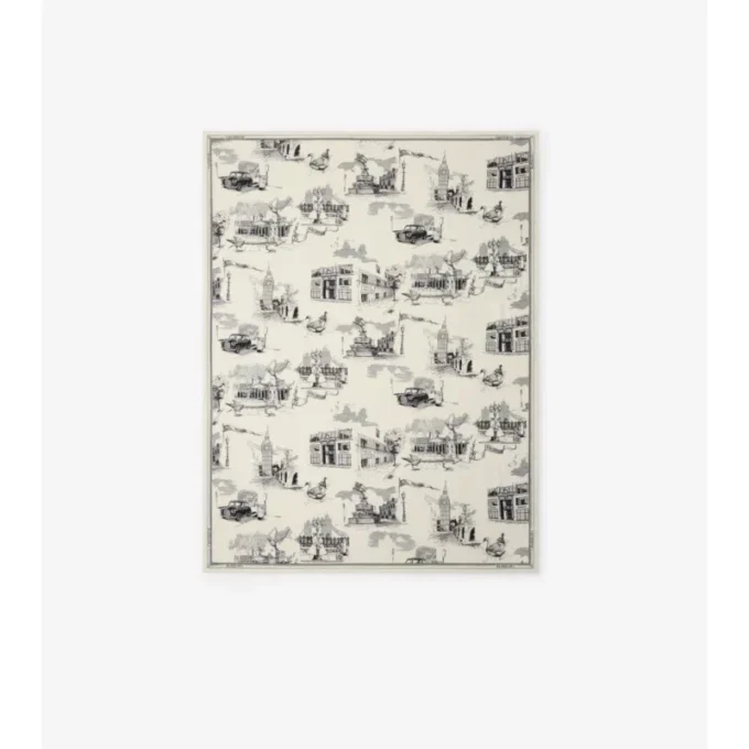 London Landmarks Wool Silk Scarf
