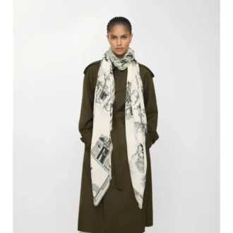 London Landmarks Wool Silk Scarf