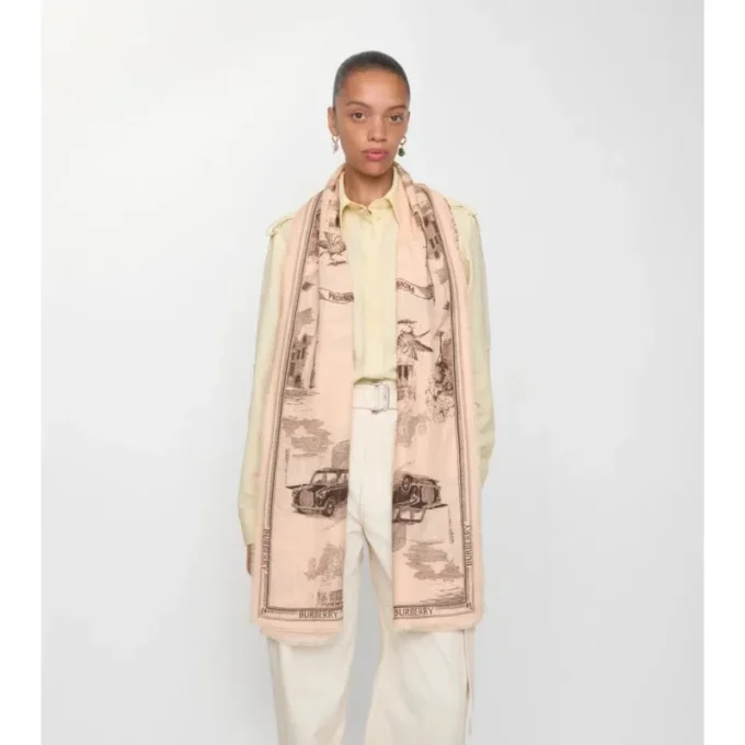 London Landmarks Wool Silk Scarf