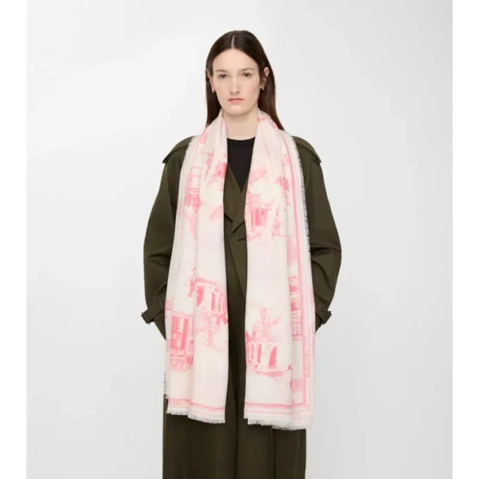 London Landmarks Wool Silk Scarf