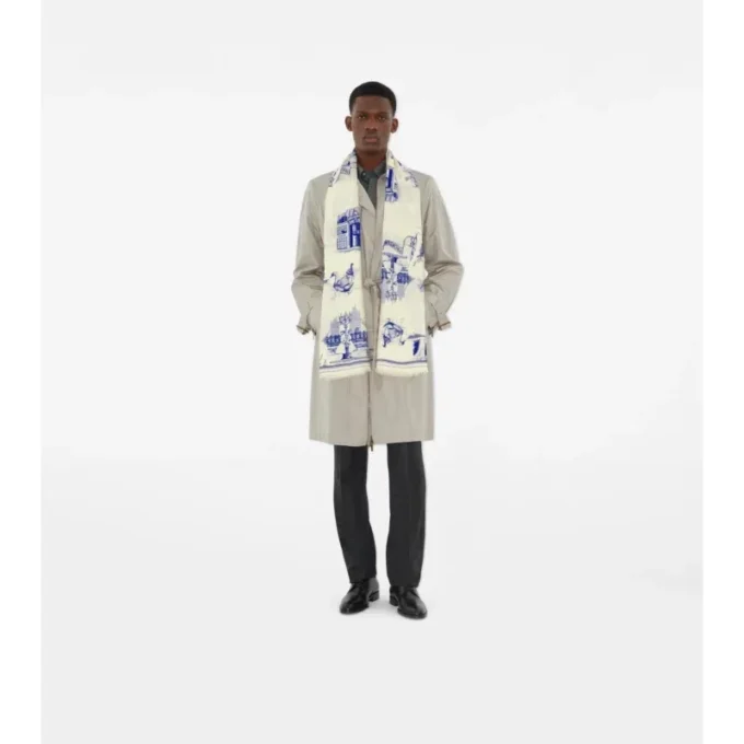 London Landmarks Wool Silk Scarf
