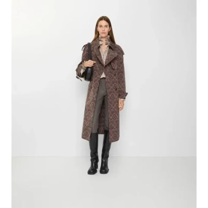 Long Baroque Viscose Blend Fitzrovia Trench Coat