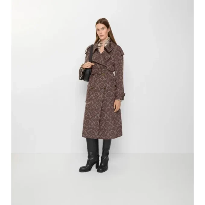 Long Baroque Viscose Blend Fitzrovia Trench Coat