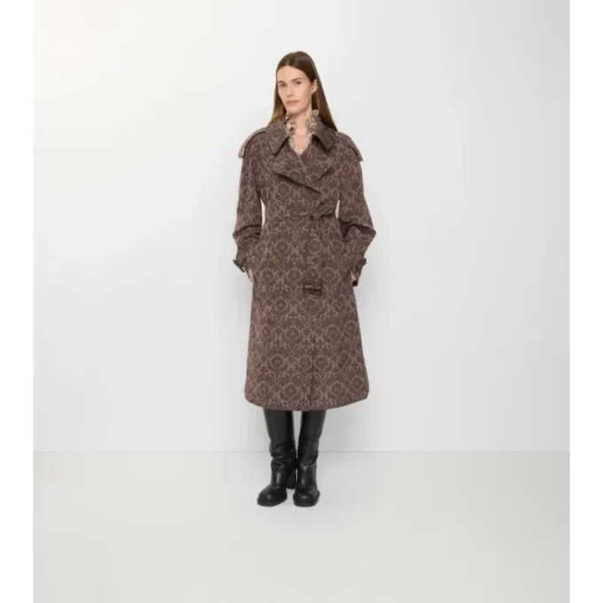Long Baroque Viscose Blend Fitzrovia Trench Coat