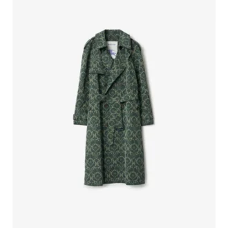 Long Baroque Viscose Blend Trench Coat