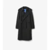 Long Bonded Stretch Wool Trench Coat