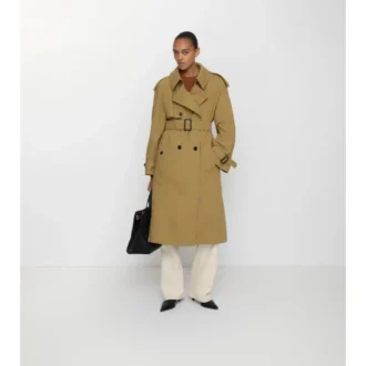 Long Canvas Fitzrovia Trench Coat with Warmer