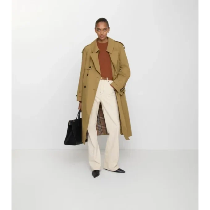 Long Canvas Fitzrovia Trench Coat with Warmer