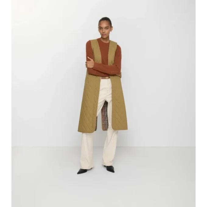 Long Canvas Fitzrovia Trench Coat with Warmer