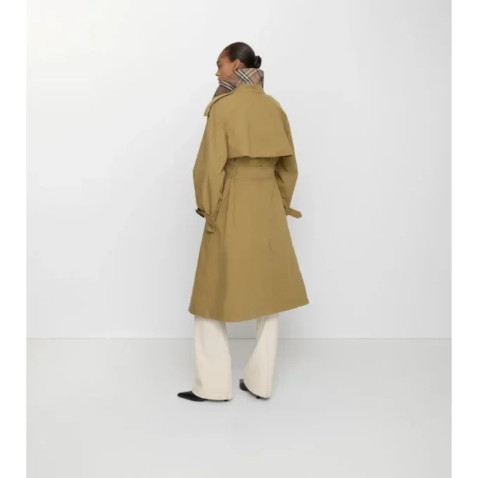 Long Canvas Fitzrovia Trench Coat with Warmer