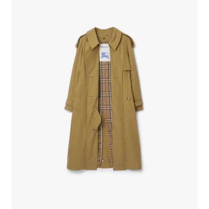 Long Canvas Fitzrovia Trench Coat with Warmer