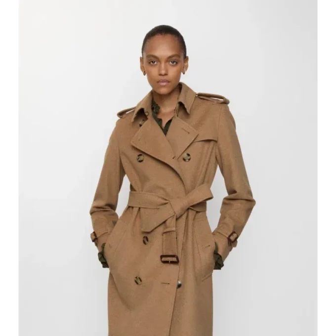 Long Cashmere Kensington Trench Coat