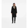Long Check Collar Gabardine Trench Coat