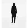 Long Check Collar Gabardine Trench Coat