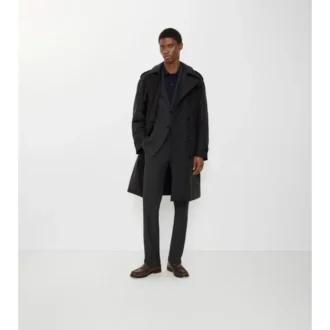 Long Cotton Nylon Padded Trench Coat