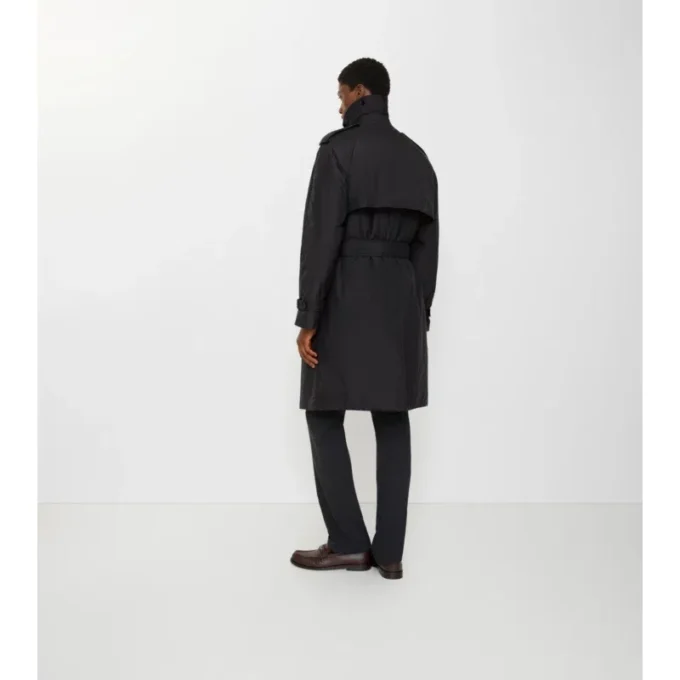 Long Cotton Nylon Padded Trench Coat