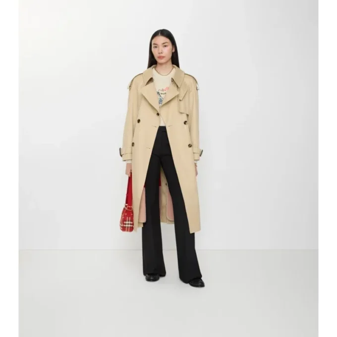 Long Gabardine Fitzrovia Trench Coat with Warmer
