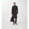 Long Geometric Nylon Blend Foxfield Trench Coat