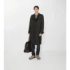 Long Geometric Nylon Blend Foxfield Trench Coat