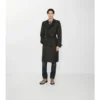 Long Geometric Nylon Blend Foxfield Trench Coat