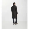 Long Geometric Nylon Blend Foxfield Trench Coat