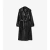 Long Leather Castleford Trench Coat