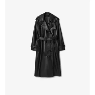 Long Leather Castleford Trench Coat