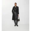 Long Leather Castleford Trench Coat