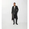 Long Leather Castleford Trench Coat
