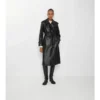 Long Leather Castleford Trench Coat