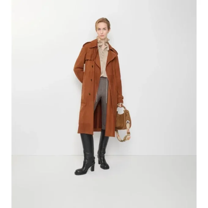 Long Nubuck Castleford Trench Coat