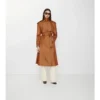 Long Nylon Blend Trench Coat