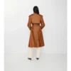 Long Nylon Blend Trench Coat