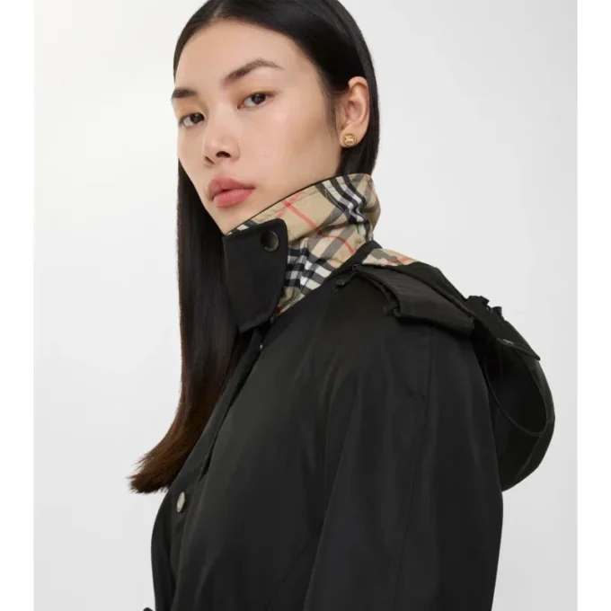 Long Nylon Hooded Car Coat