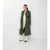 Long Nylon Hooded Trench Coat