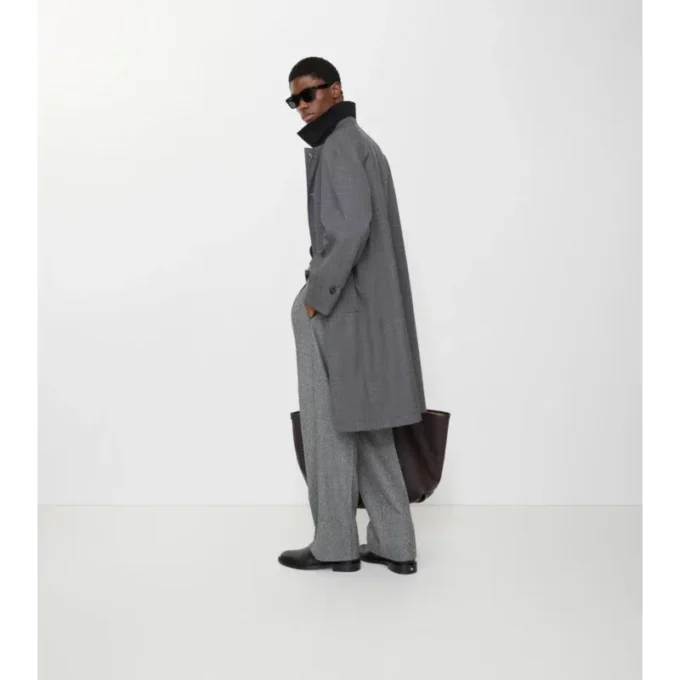 Long Reversible Check Wool Parkbury Car Coat