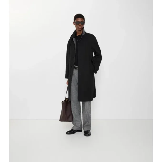 Long Reversible Check Wool Parkbury Car Coat