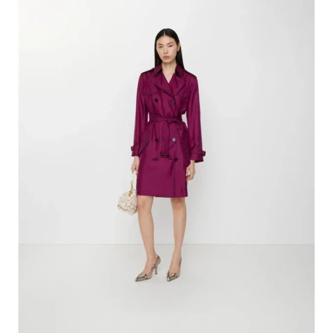 Long Silk Foxfield Trench Coat