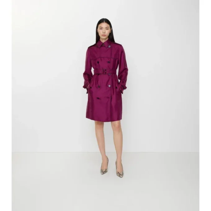 Long Silk Foxfield Trench Coat