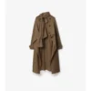 Long Silk Scarf Trench Coat