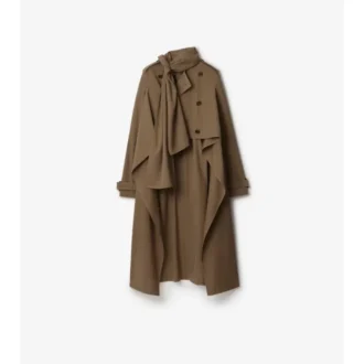 Long Silk Scarf Trench Coat