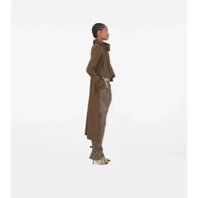 Long Silk Scarf Trench Coat