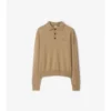 Long-Sleeve Cashmere Blend Polo Shirt