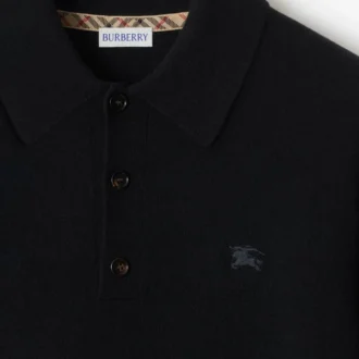 Long-Sleeve Cashmere Blend Polo Shirt